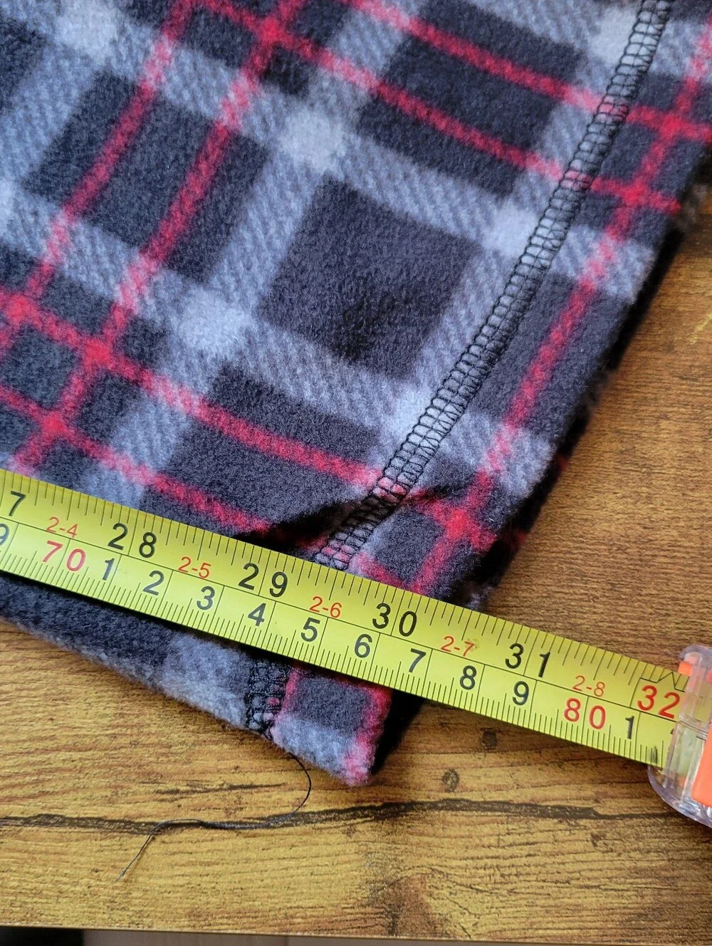 NWOT Cuddl Duds Fleece Pajama Lounge Pants Pockets Plaid Gray Red Men's Large